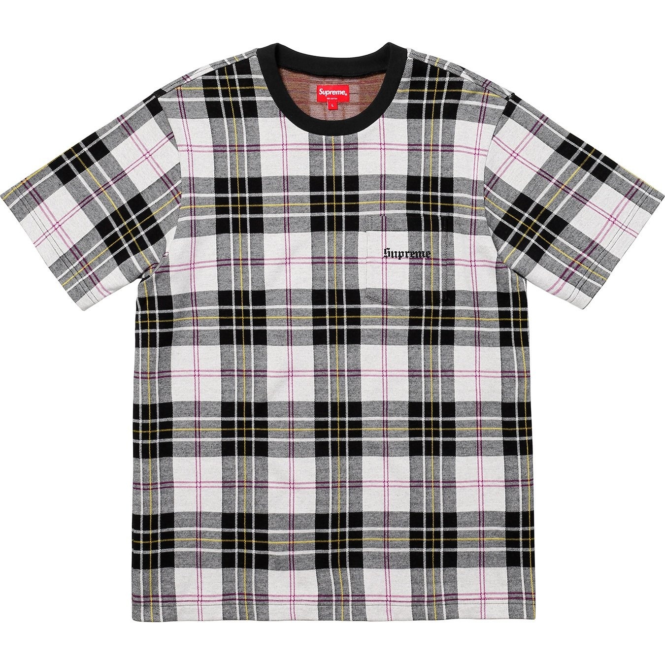 Jacquard Tartan Plaid Pocket Tee view 4
